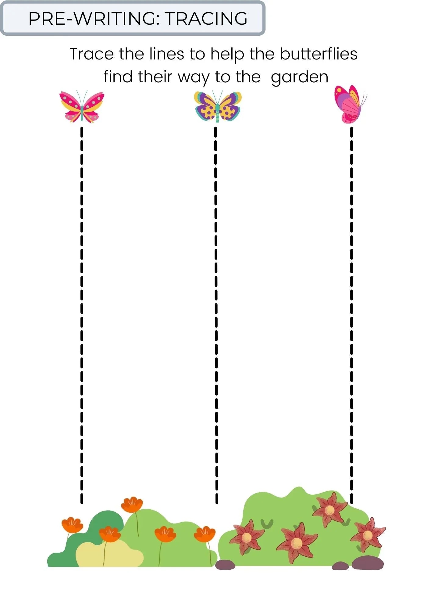 PRE-WRITING: TRACING ACTIVITY SHEET - NESTA TOYS