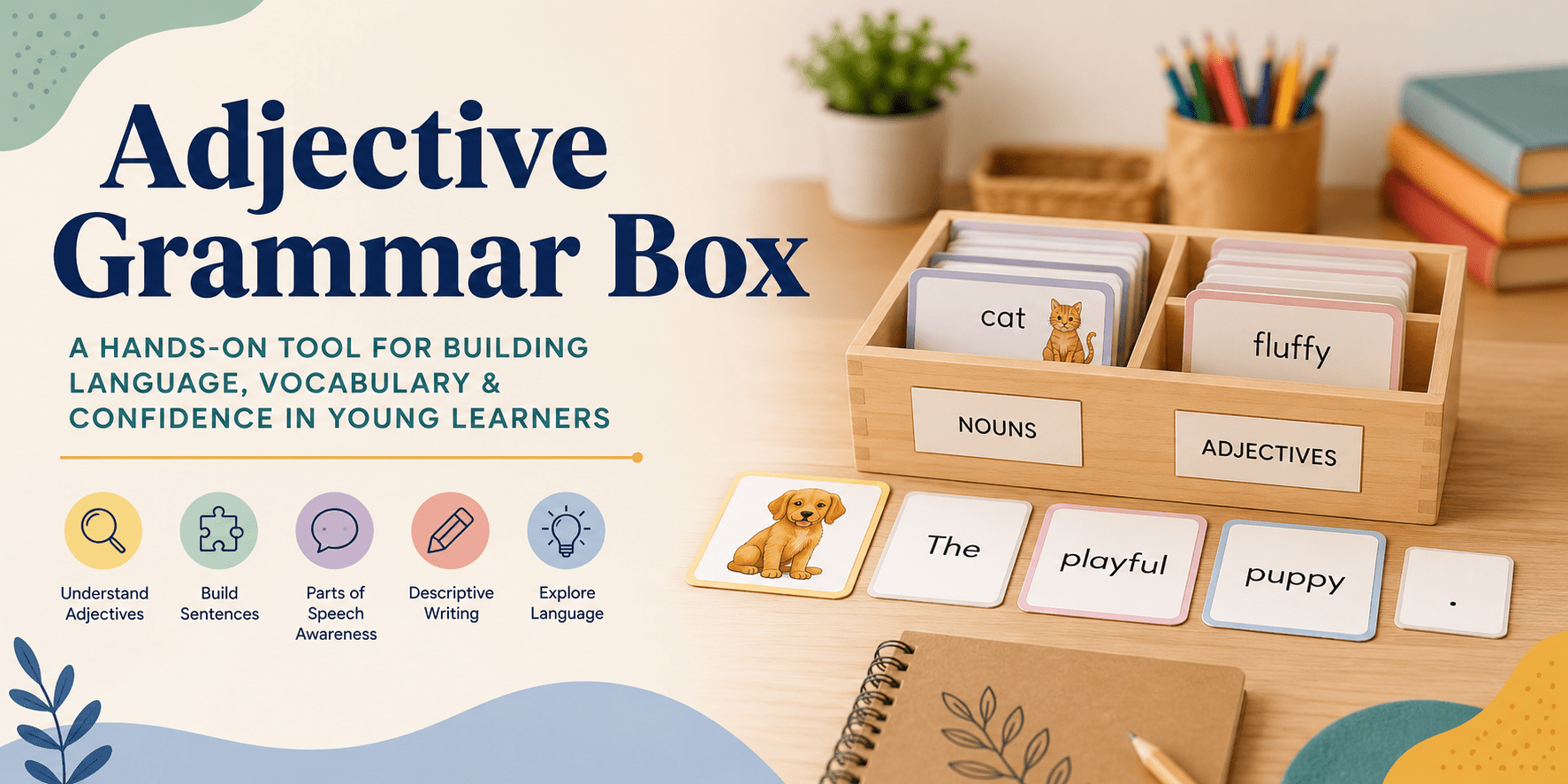 Adjective Grammar Box in Montessori Education: Purpose, Benefits, Classroom Applications, and Follow-Up Activities - NESTA TOYS