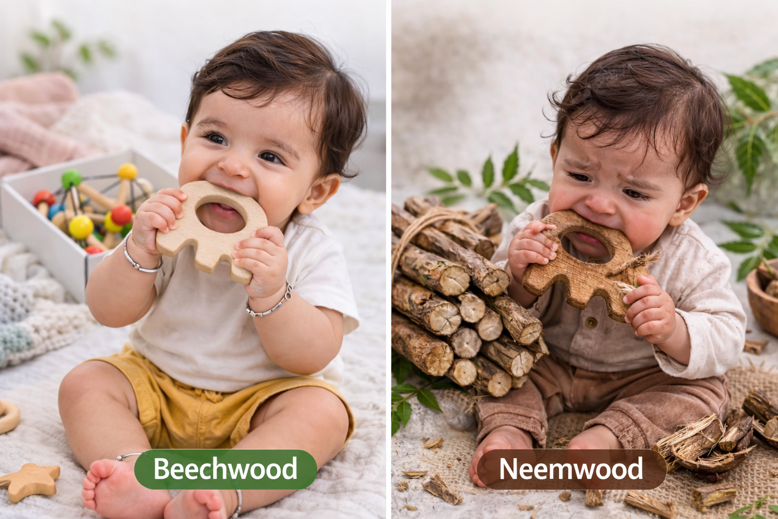 Safe Wooden Teethers for Babies: Why Beechwood Is better Than Neem Wood?