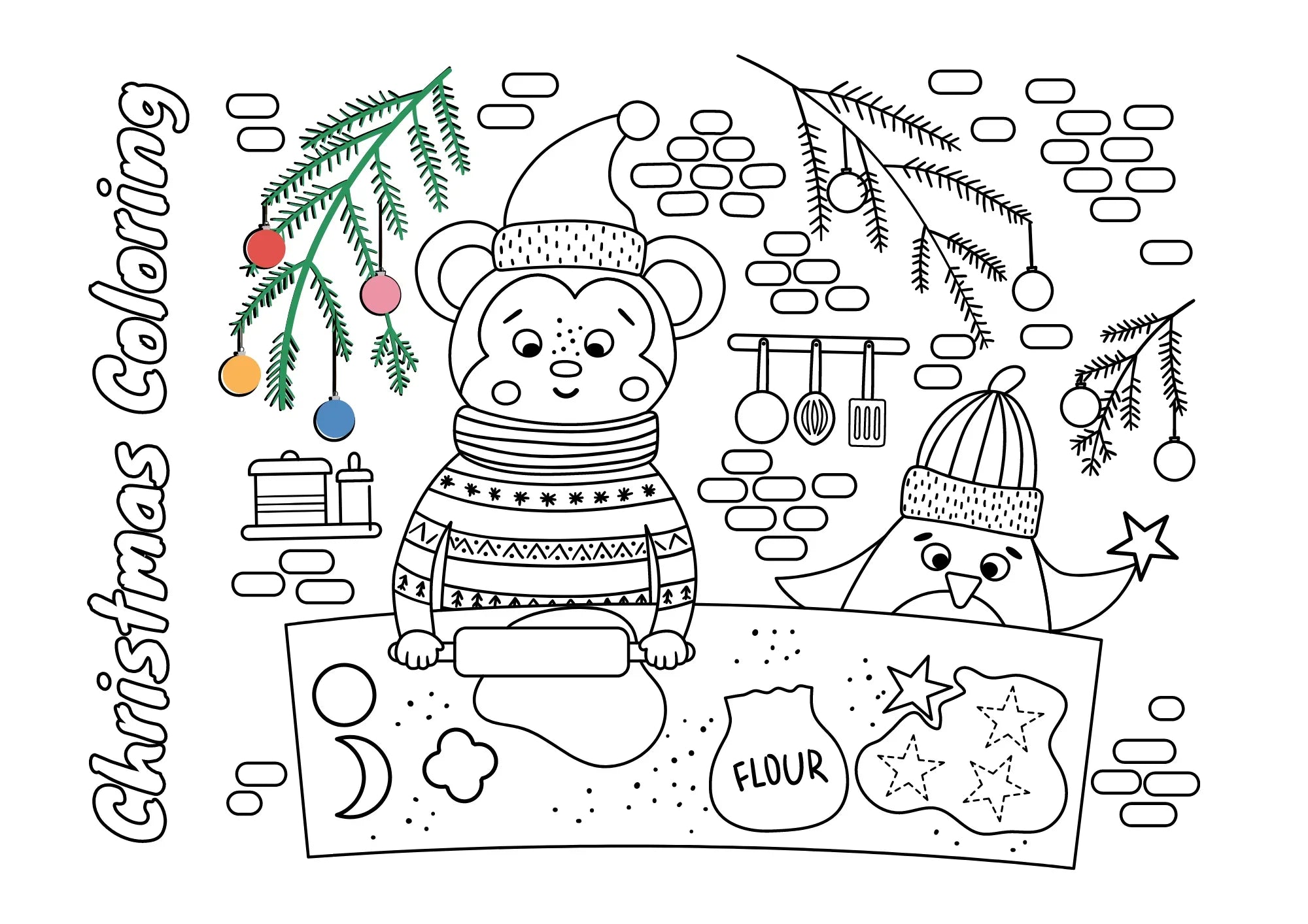 Christmas Coloring Activity Sheet - NESTA TOYS