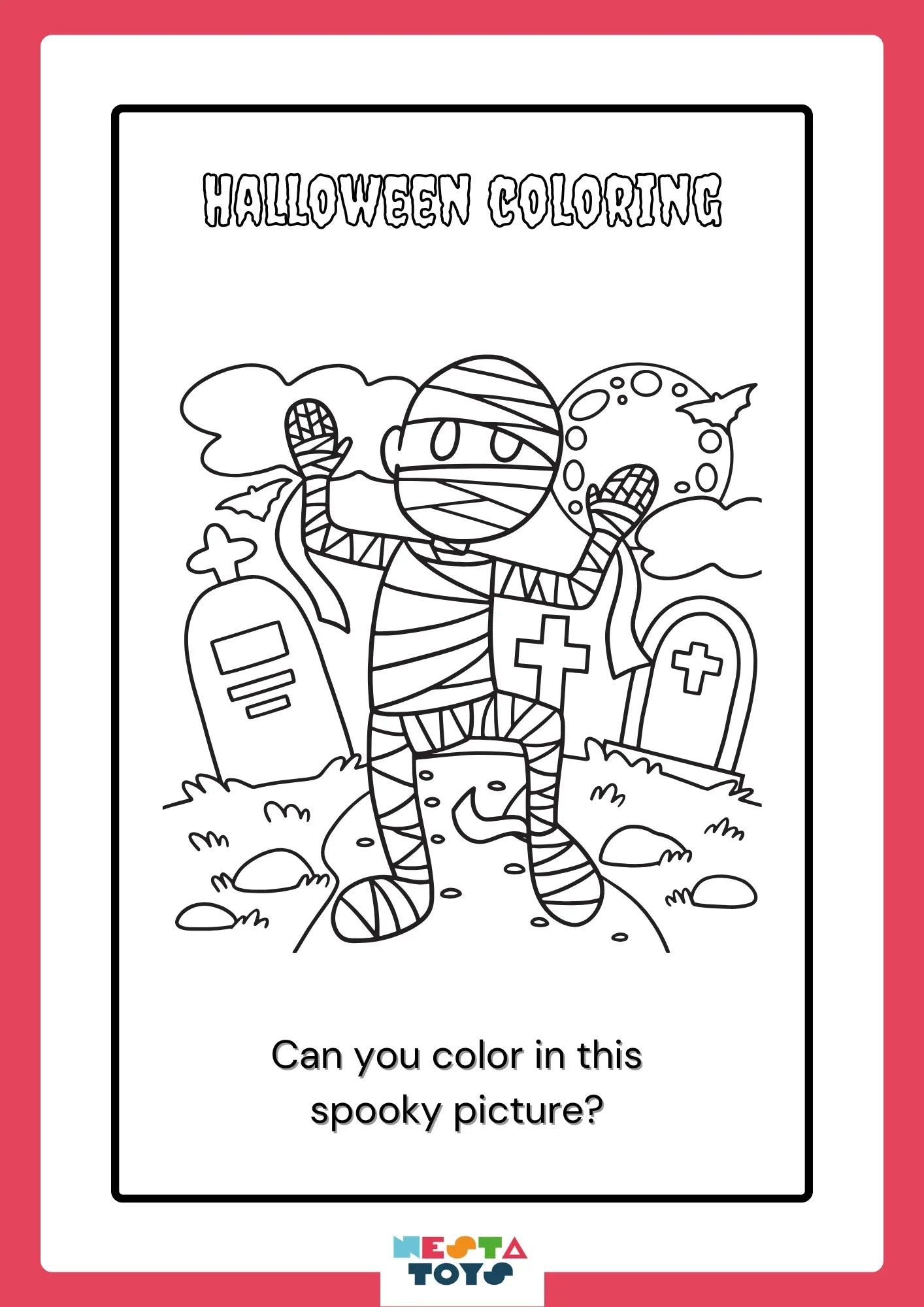 Spooktacular Halloween Coloring Activity Sheet: Fun for Kids! - NESTA TOYS