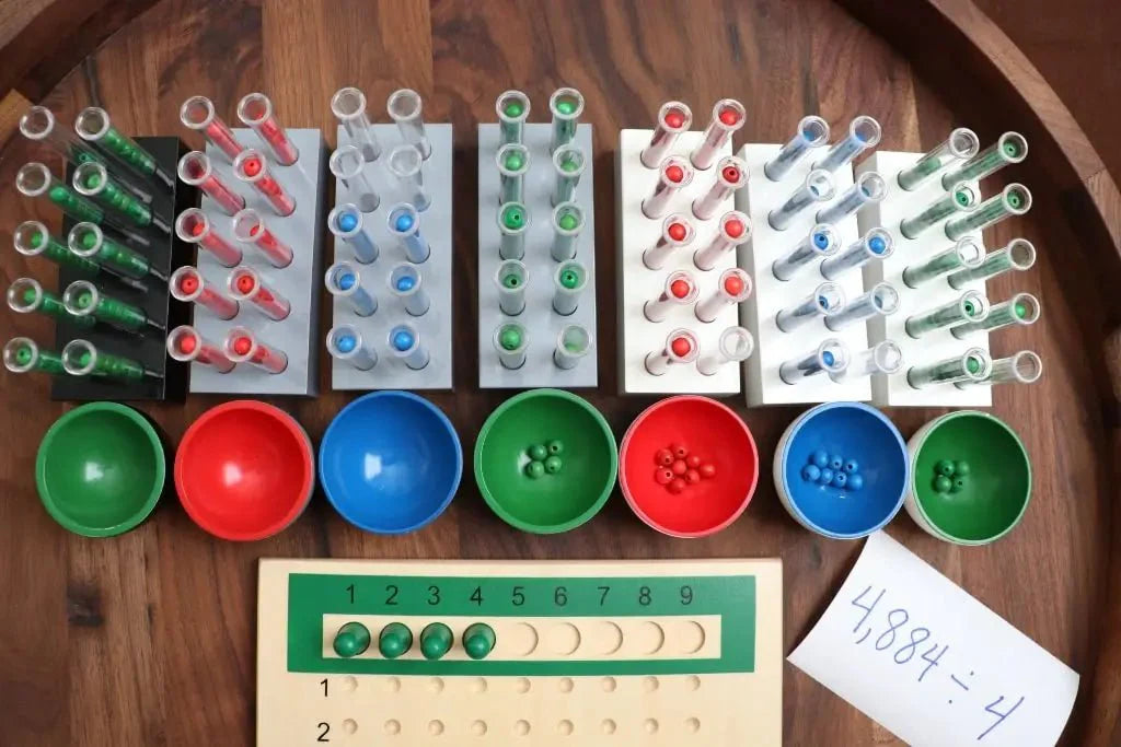 Racks and Tubes Division: Easy Montessori Method for Kids - NESTA TOYS