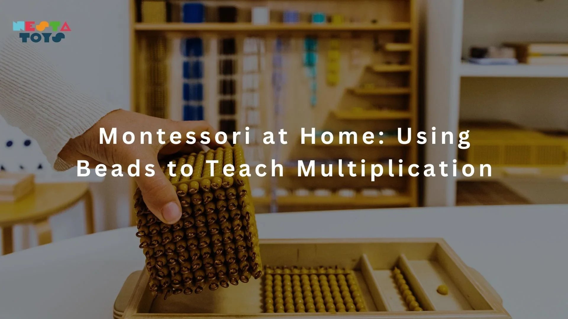 Montessori at Home: Using Beads to Teach Multiplication, montessori math, early learning, education, preschool