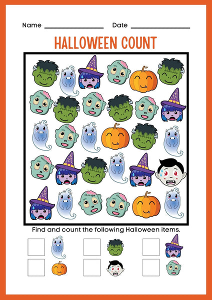 Halloween Count- Math Activity