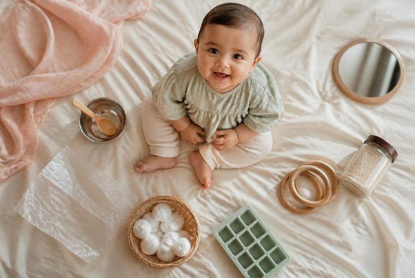 Sensory Play Ideas for Babies Under 12 Months (Using Household Items) - NESTA TOYS