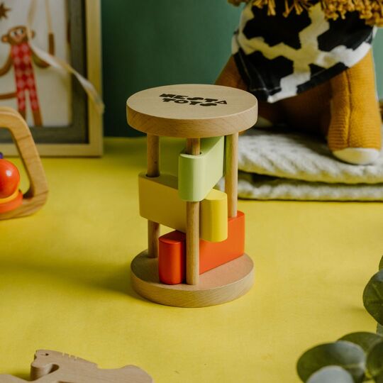 Clacker Toy | Wooden Rattle for Babies - nestatoys