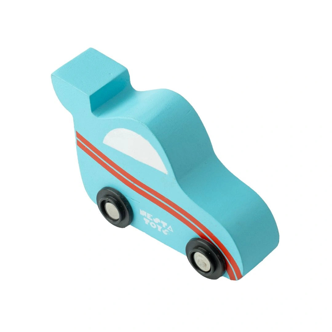 Wooden Car (3 Pcs) - Sky Blue, Yellow, Red