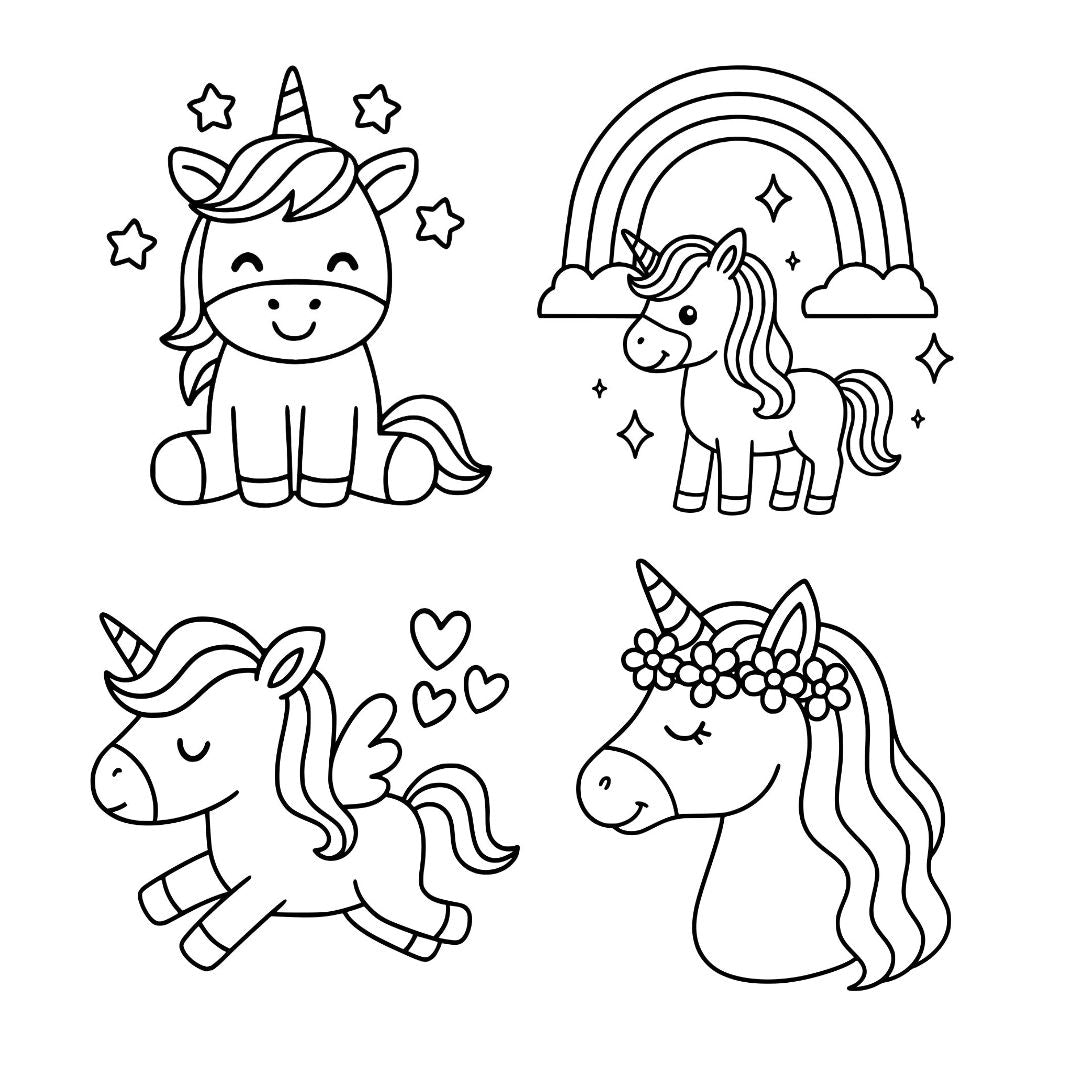 DIY Coloring Cotton Pouch for Kids – Unicorn Theme