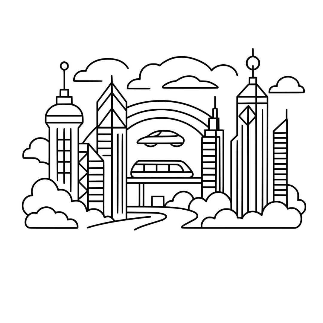 DIY Coloring Cotton Pouch for Kids– Robots and Future Tech