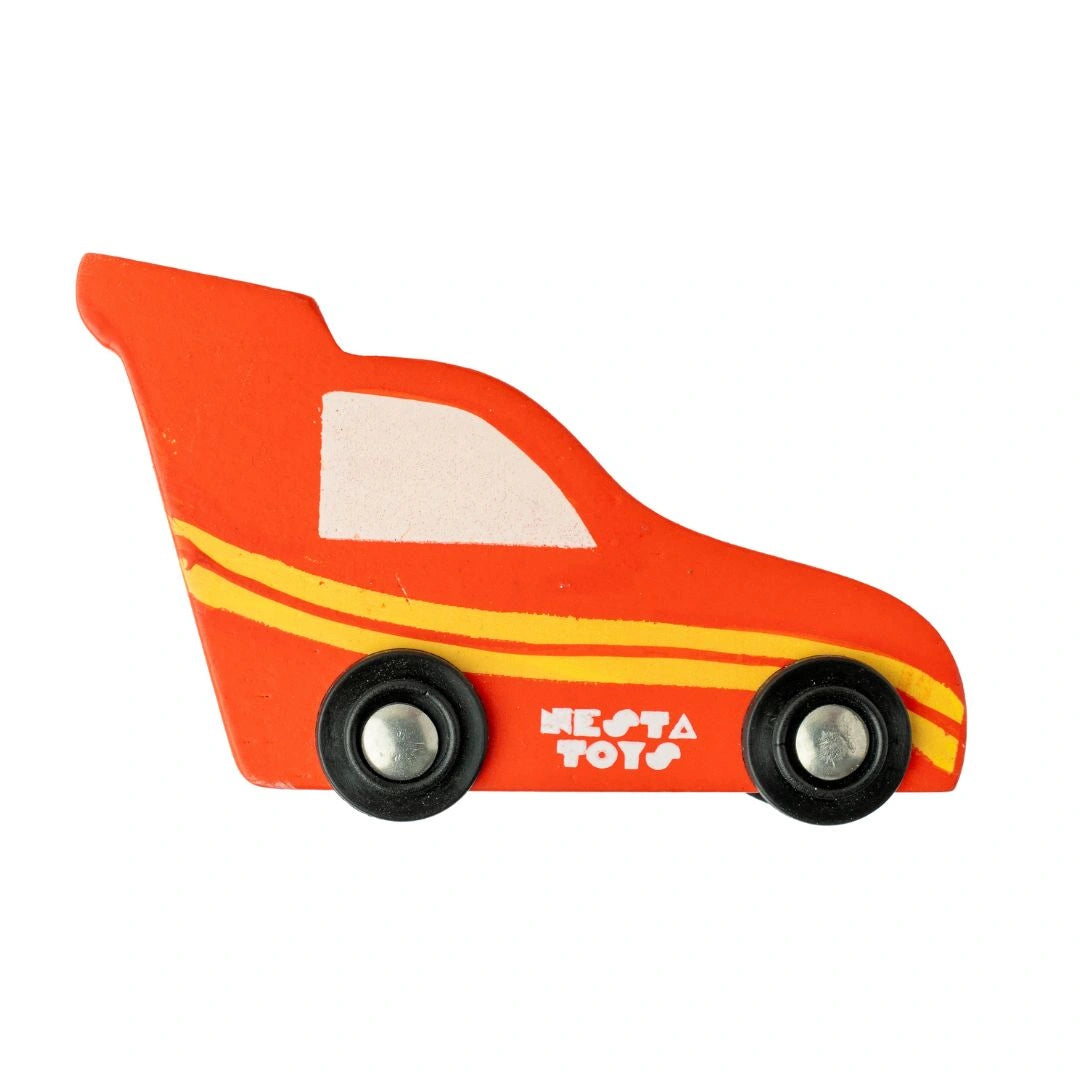 Wooden Car (3 Pcs) - Sky Blue, Yellow, Red
