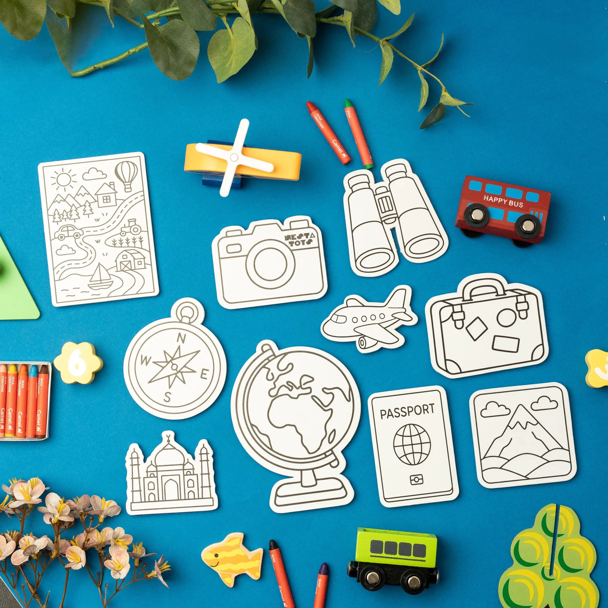 NESTA TOYS - DIY World Explorer Fridge Magnets | Mess-Free Art & Craft Activity for Girls & Boys