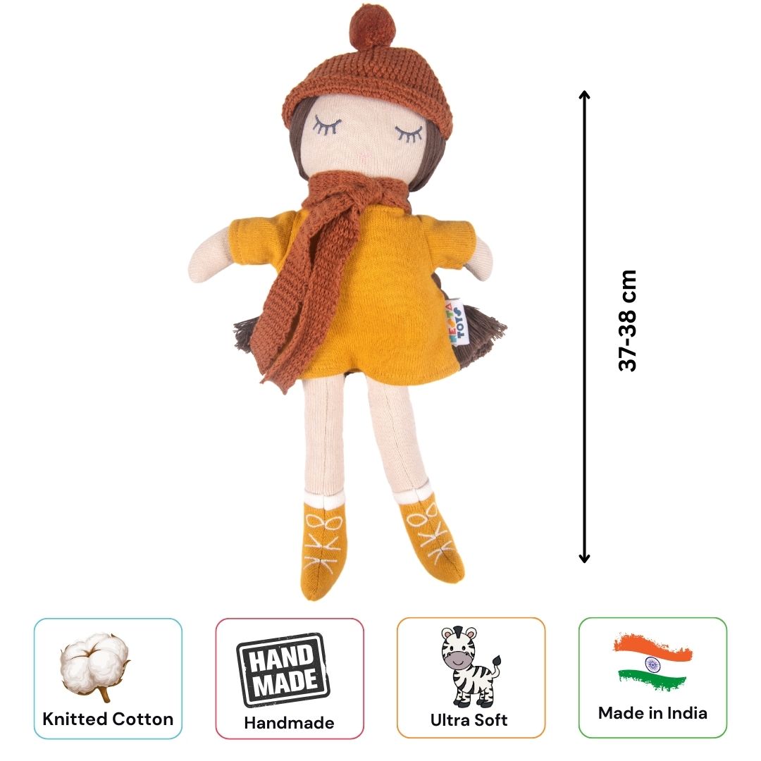 Knitted Cotton Soft Toy Doll - nestatoys
