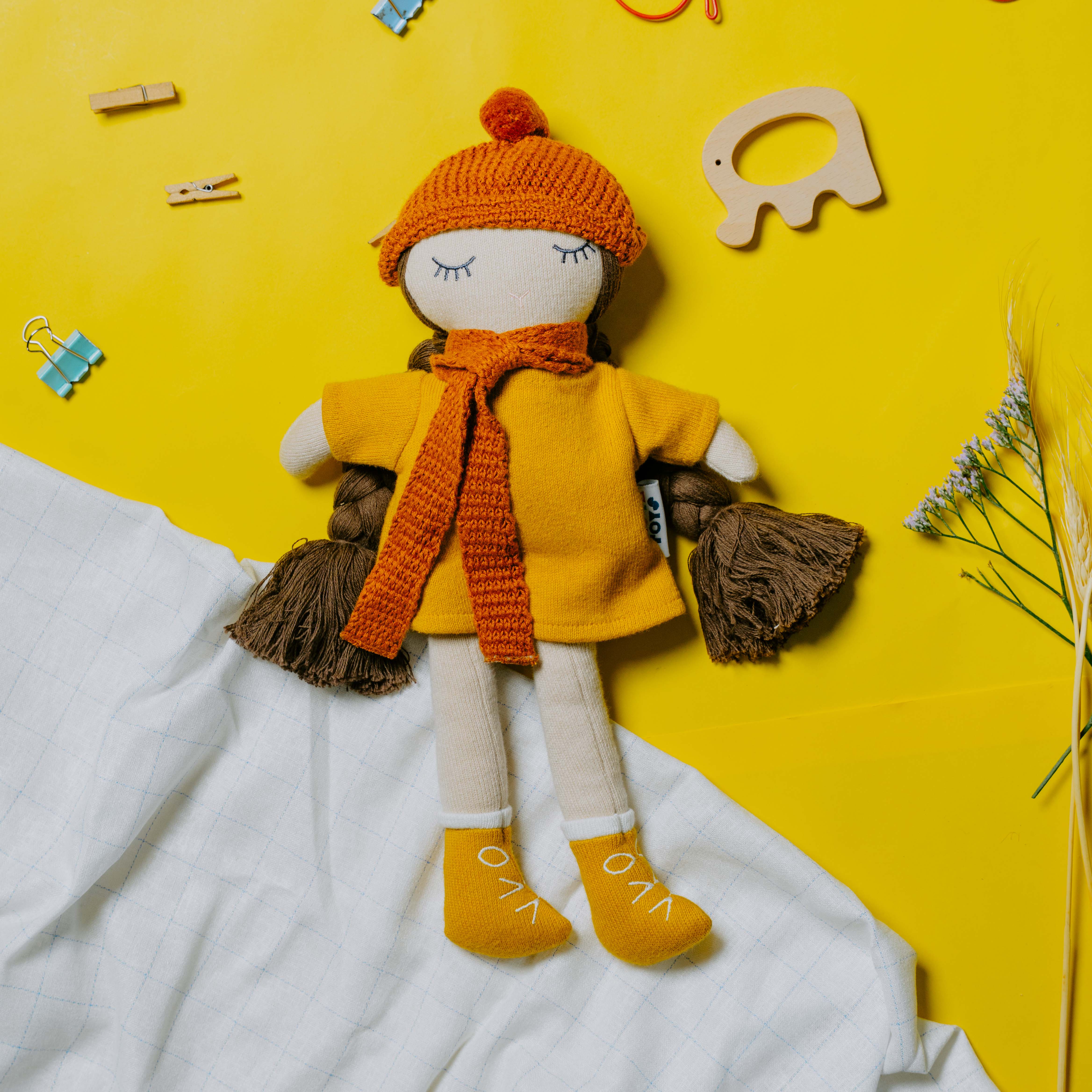 Knitted Cotton Soft Toy Doll - nestatoys