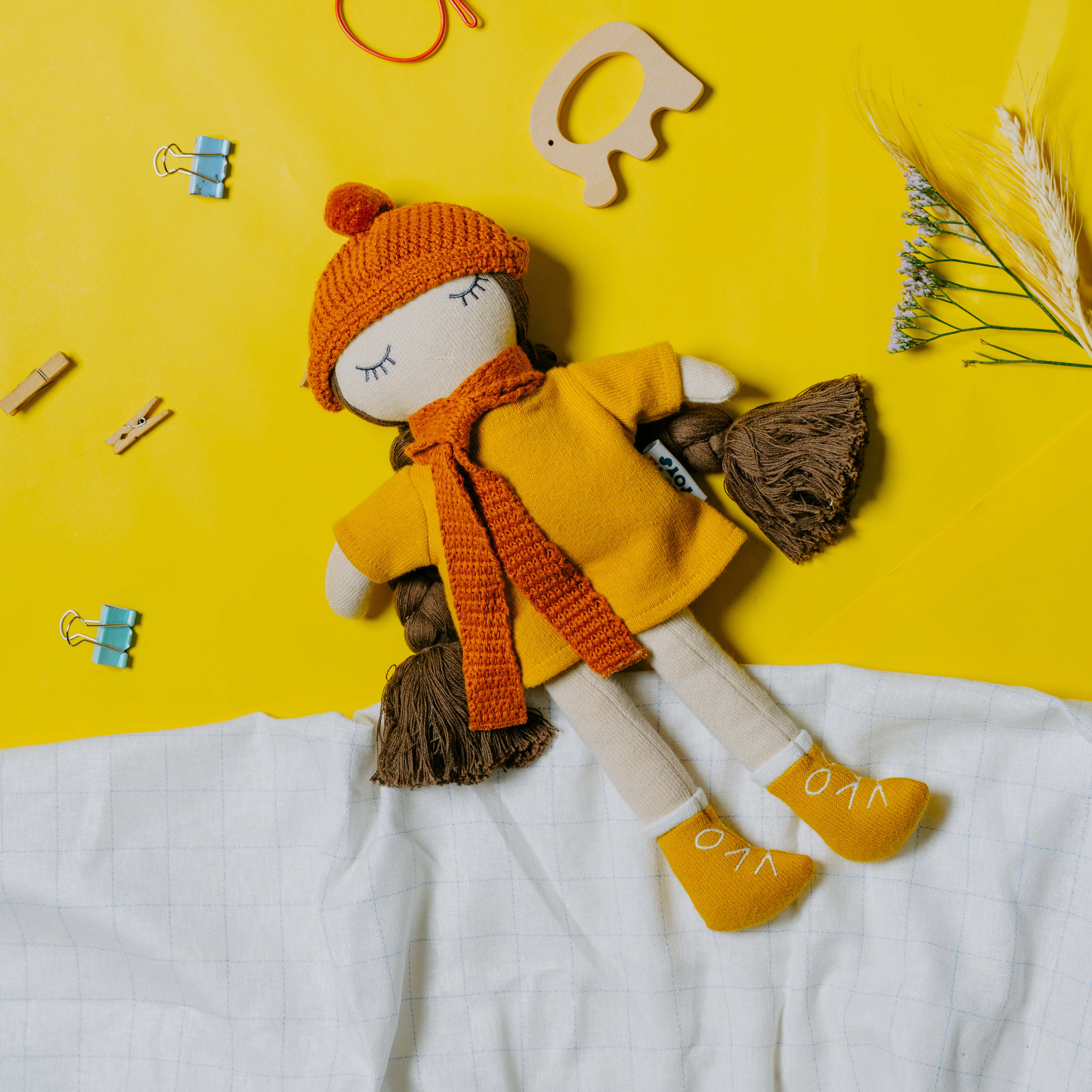 Knitted Cotton Soft Toy Doll - nestatoys