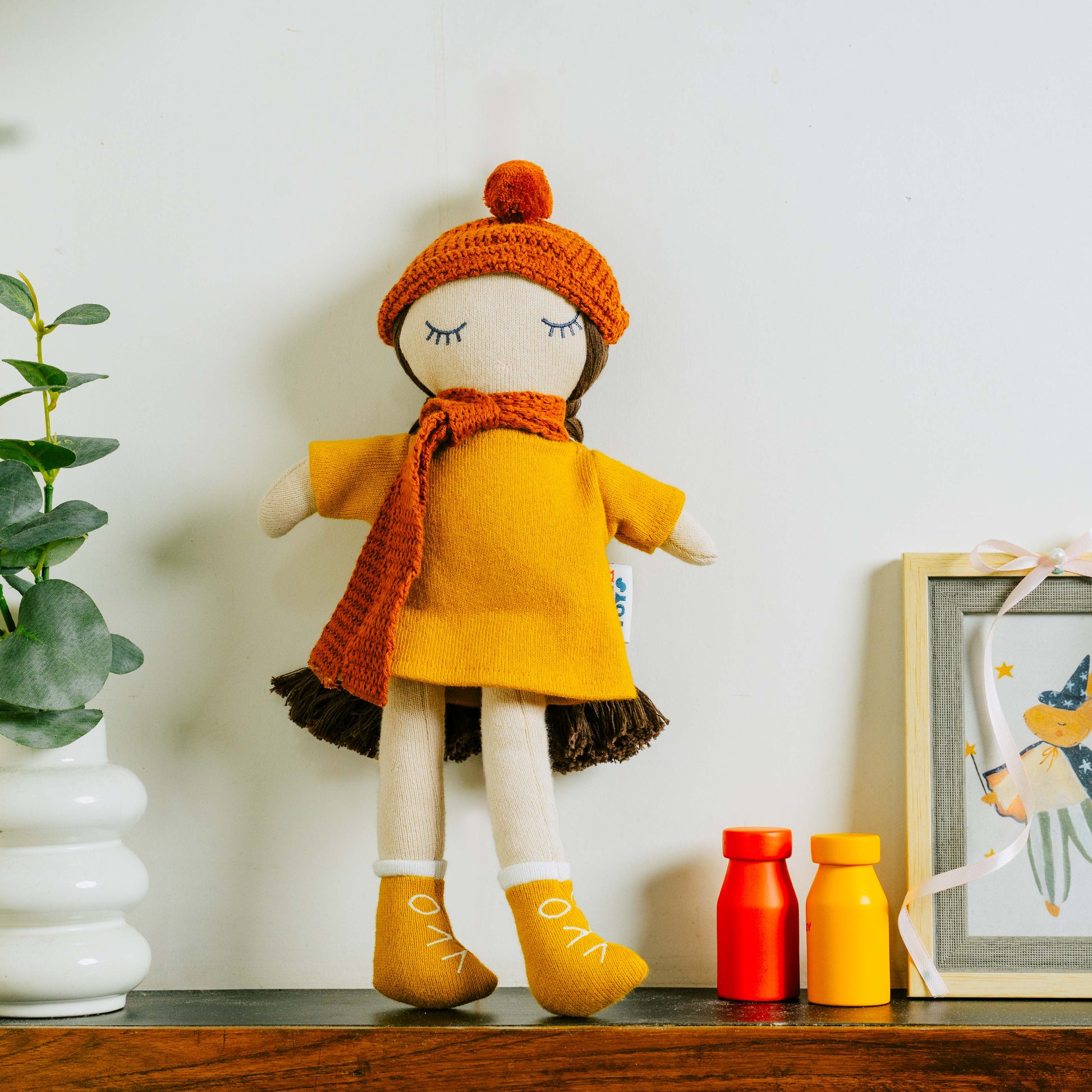 Knitted Cotton Soft Toy Doll - nestatoys