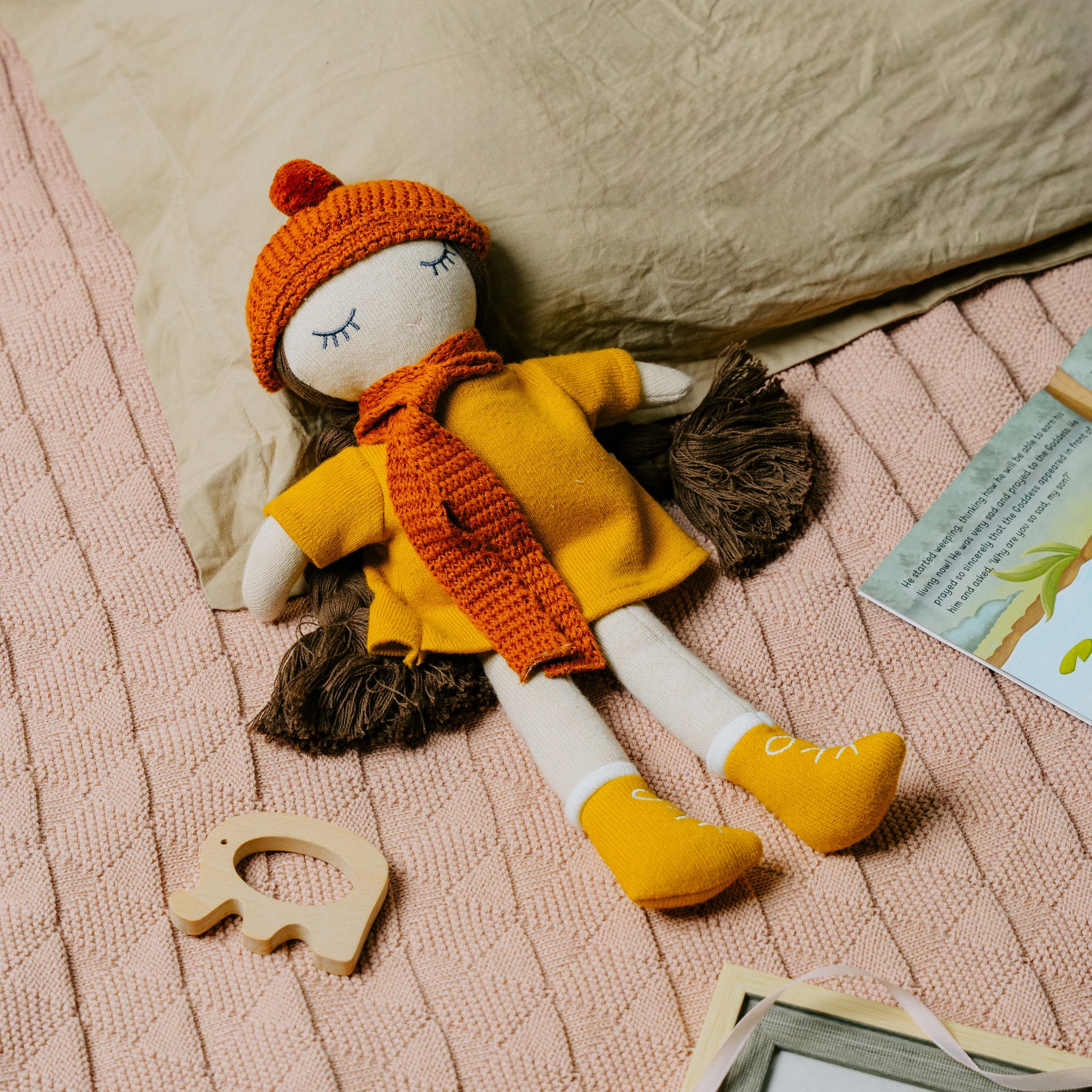 Knitted Cotton Soft Toy Doll - nestatoys