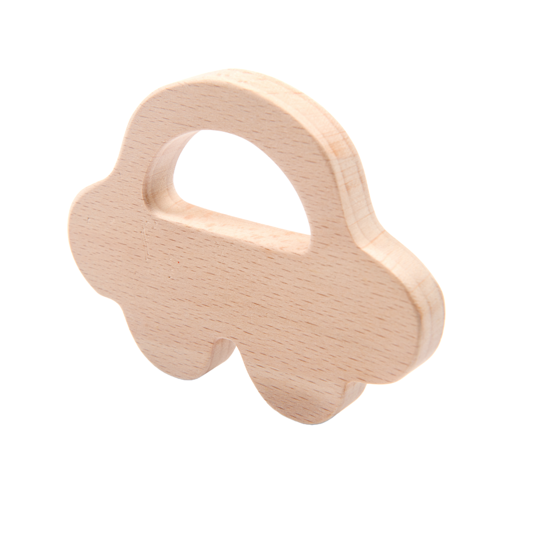 Wooden Car Teether Beech Wood Toys for Babies nestatoys