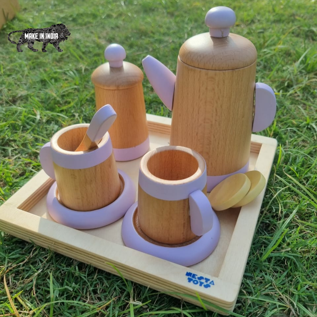 Wooden Tea Set Toy (10 Pcs) - nestatoys