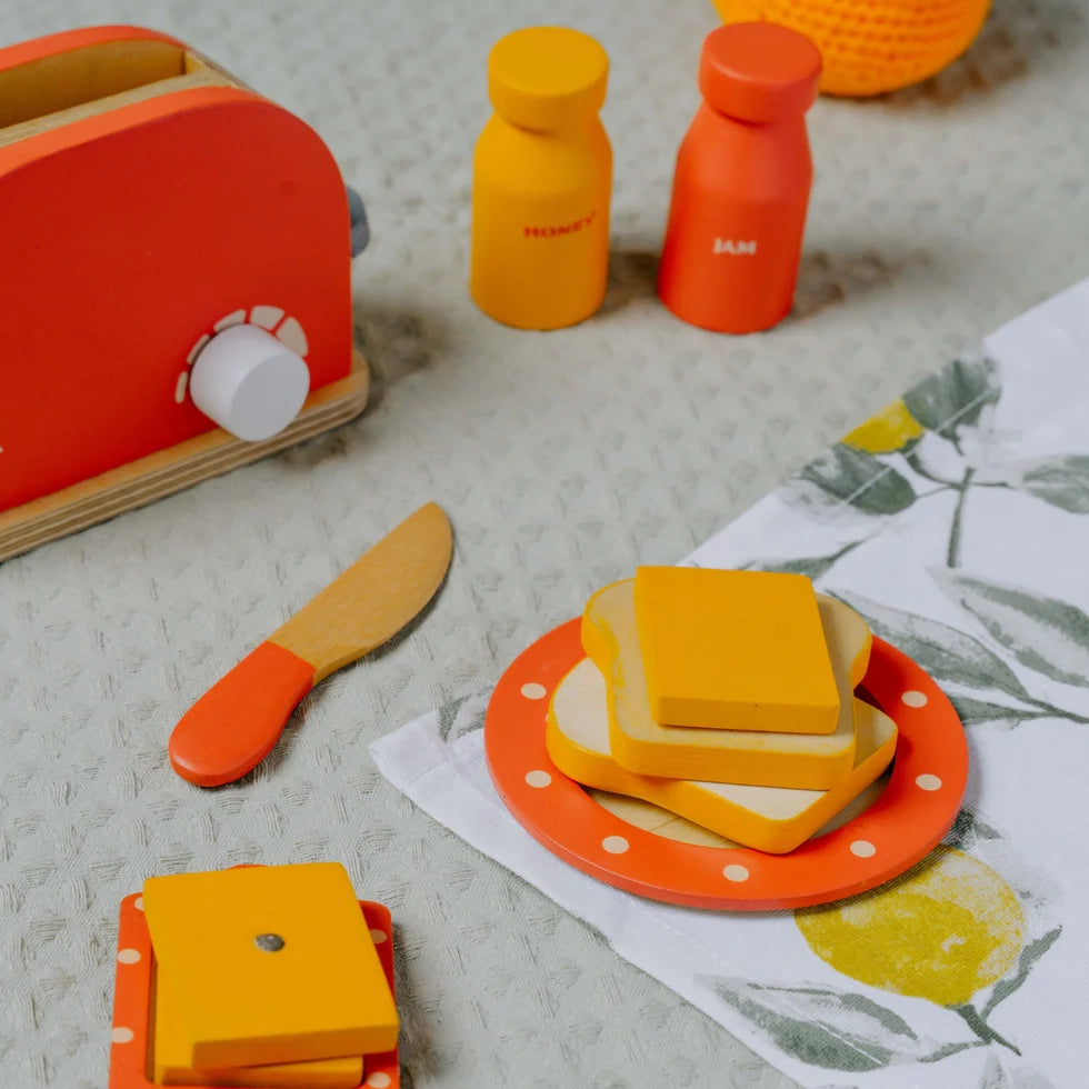 Wooden Bread Pop-up Toaster Toy - nestatoys