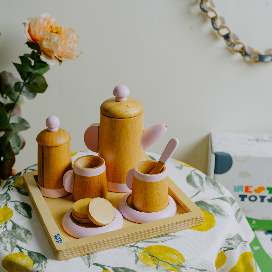 Wooden Tea Set Toy (10 Pcs) - nestatoys