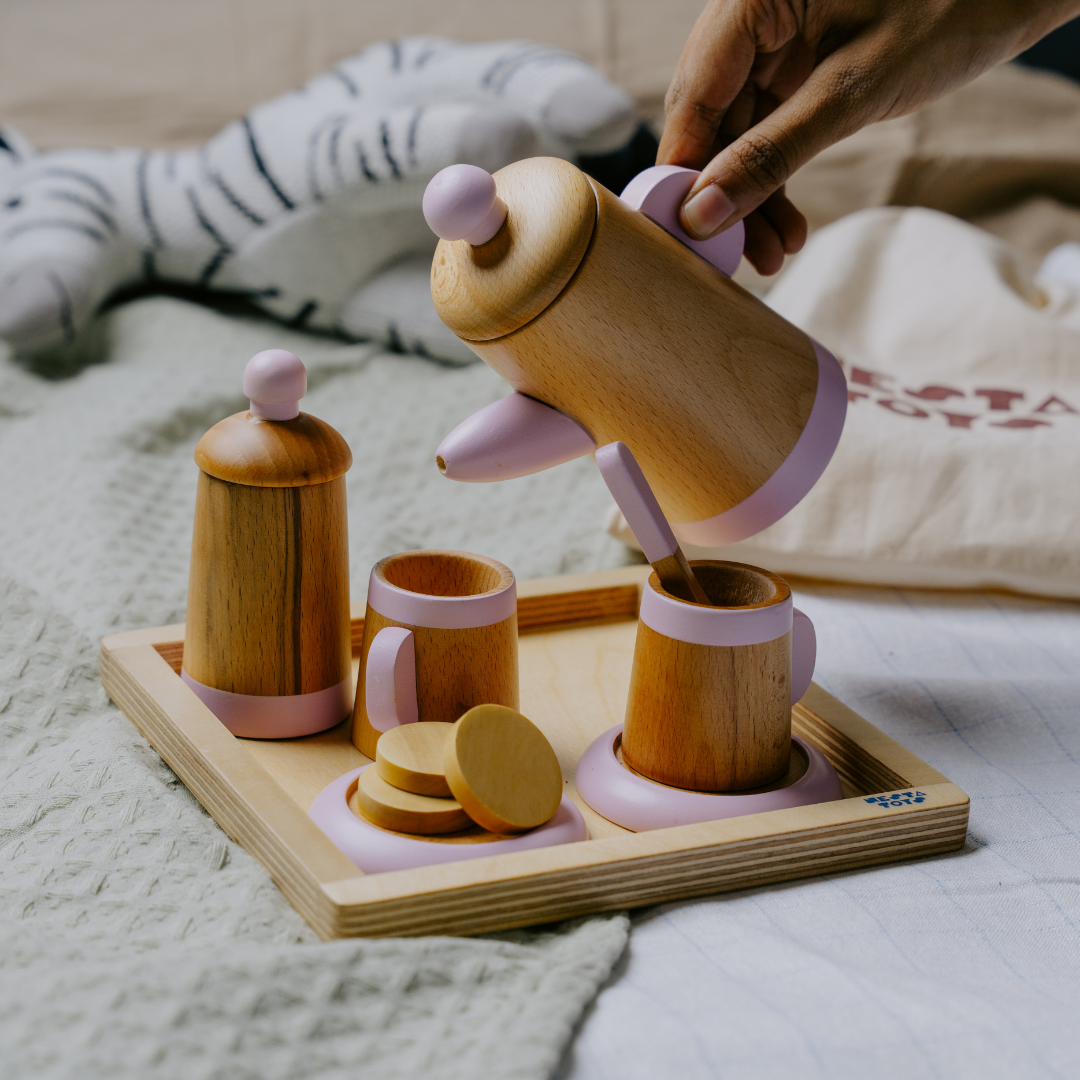 Wooden Tea Set Toy (10 Pcs) - nestatoys