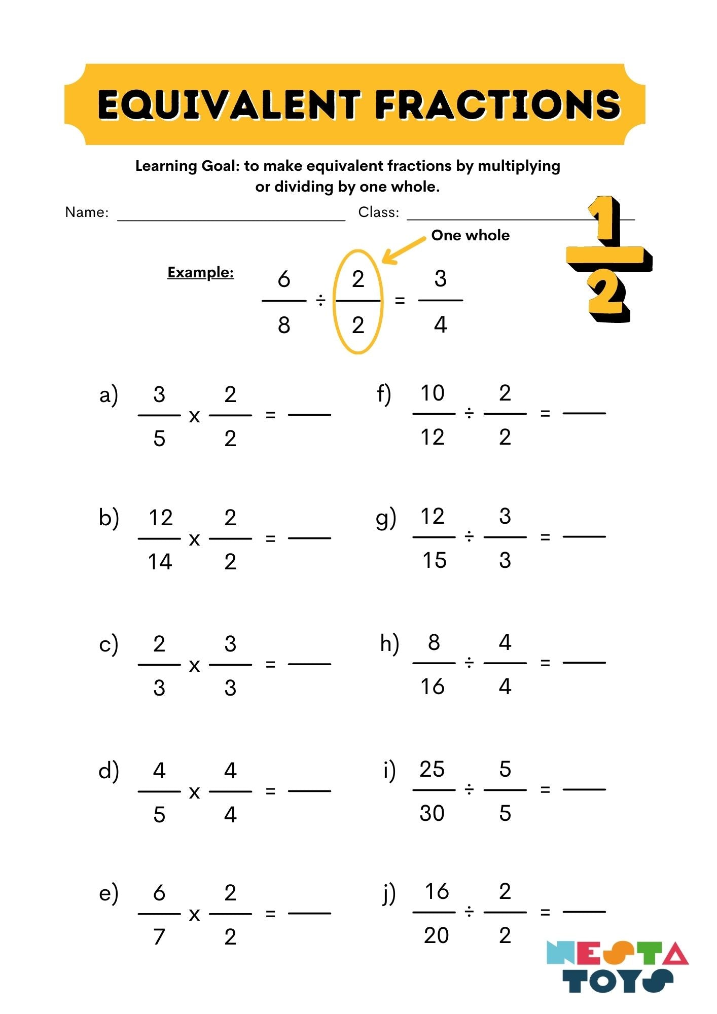 EQUIVALENT FRACTIONS