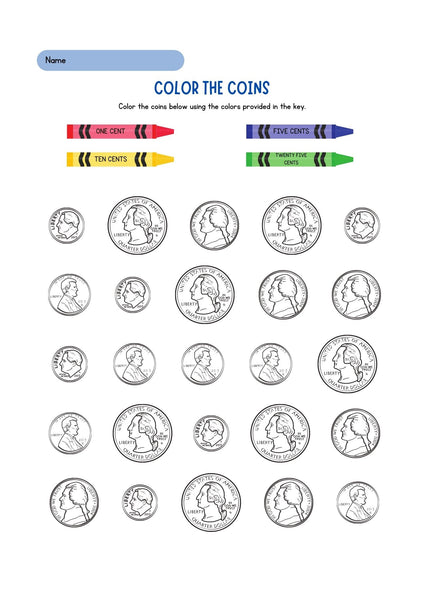 Color the coins