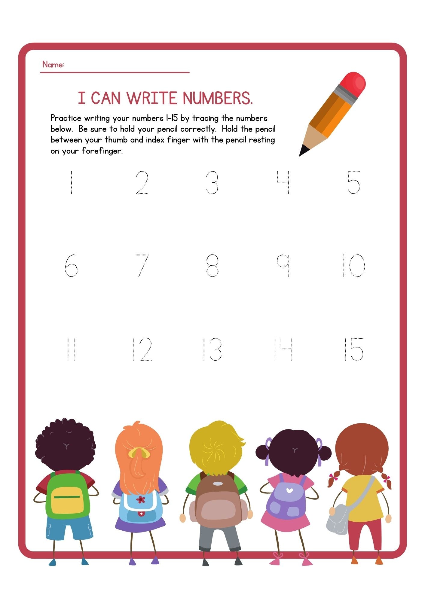 I can write numbers