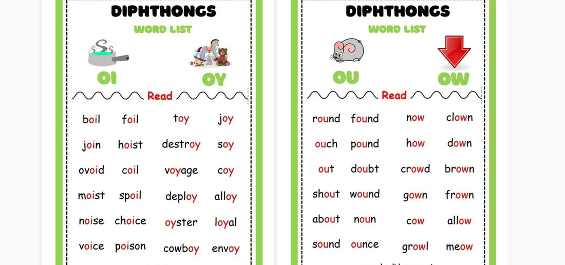 Learn to Read – Phonics: Diphthongs - NESTA TOYS