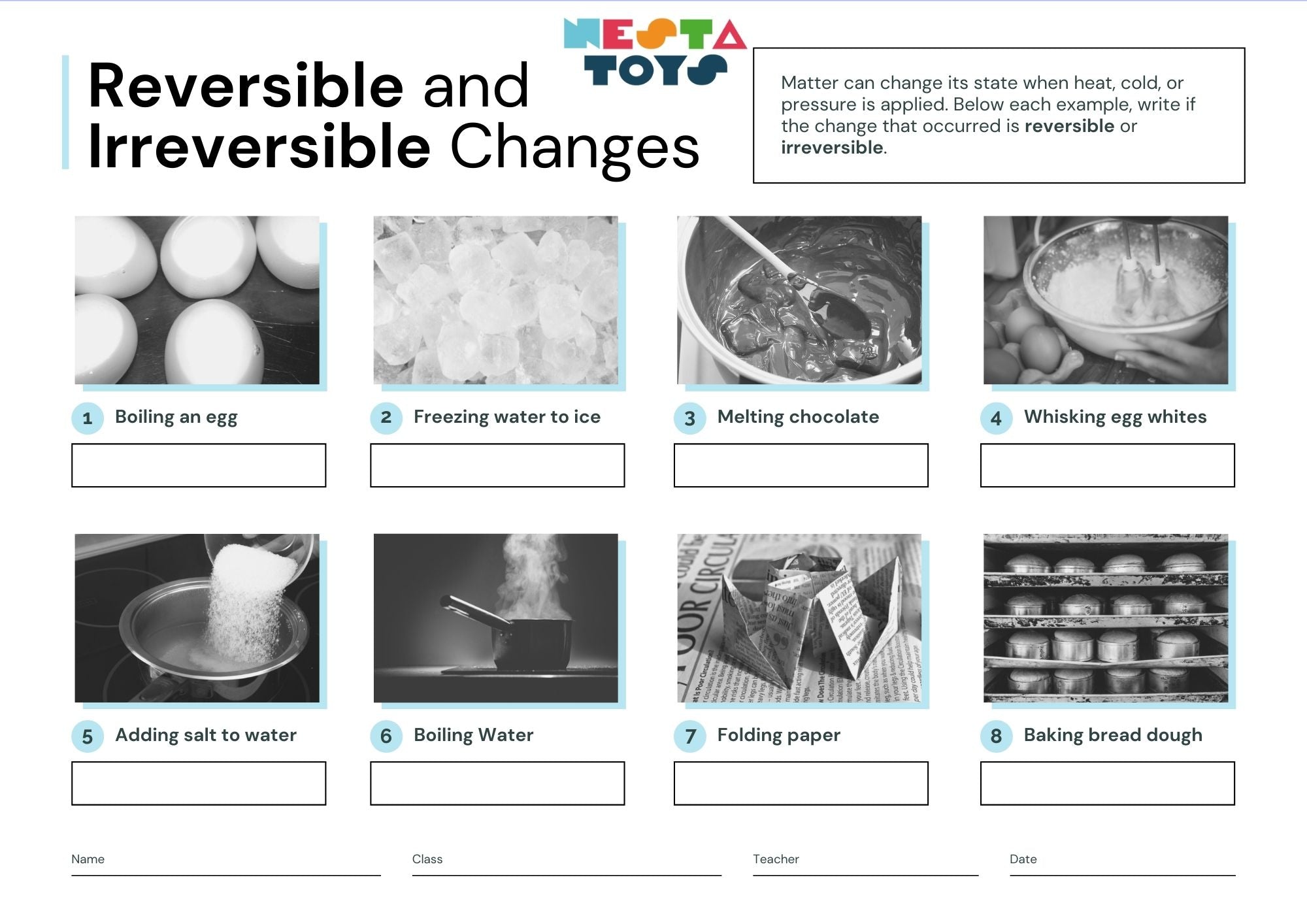 Reversible and Irreversible Changes