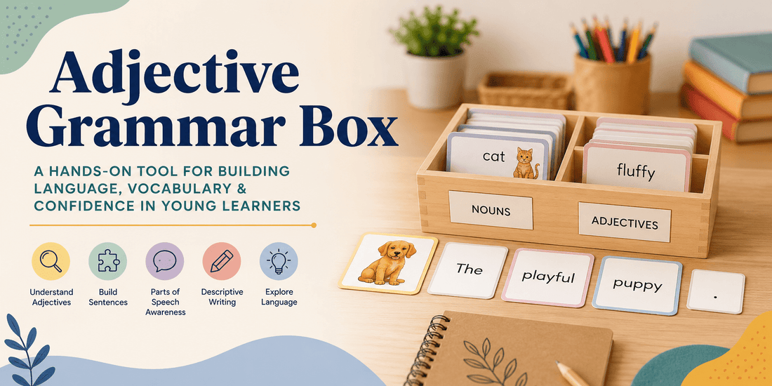 Adjective Grammar Box in Montessori Education: Purpose, Benefits, Classroom Applications, and Follow-Up Activities - NESTA TOYS