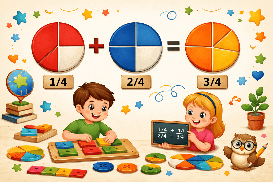 Montessori Fraction Addition for Kids: Building Strong Math Foundations - NESTA TOYS