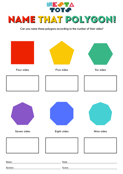 Fun Math Activity Sheet - Name that polygon!