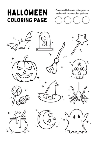 HALLOWEEN COLORING PAGE