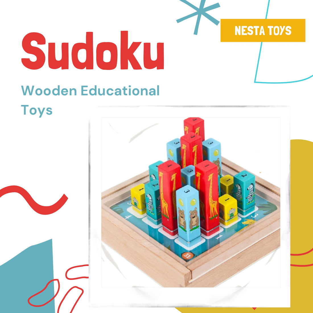 Nesta Toys, instruction manual, wooden toys, wooden puzzle, toys for kids, city building blocks, sudoku, mathematical toys, math toys for kids, sudoku kids