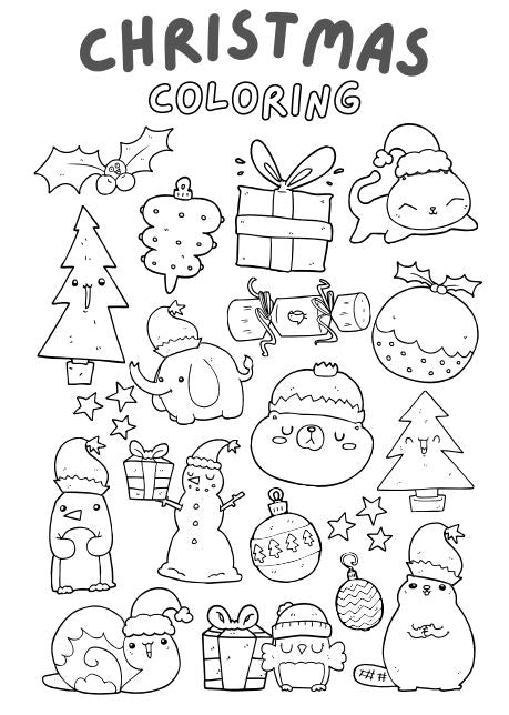 Activity Sheet Christmas Coloring