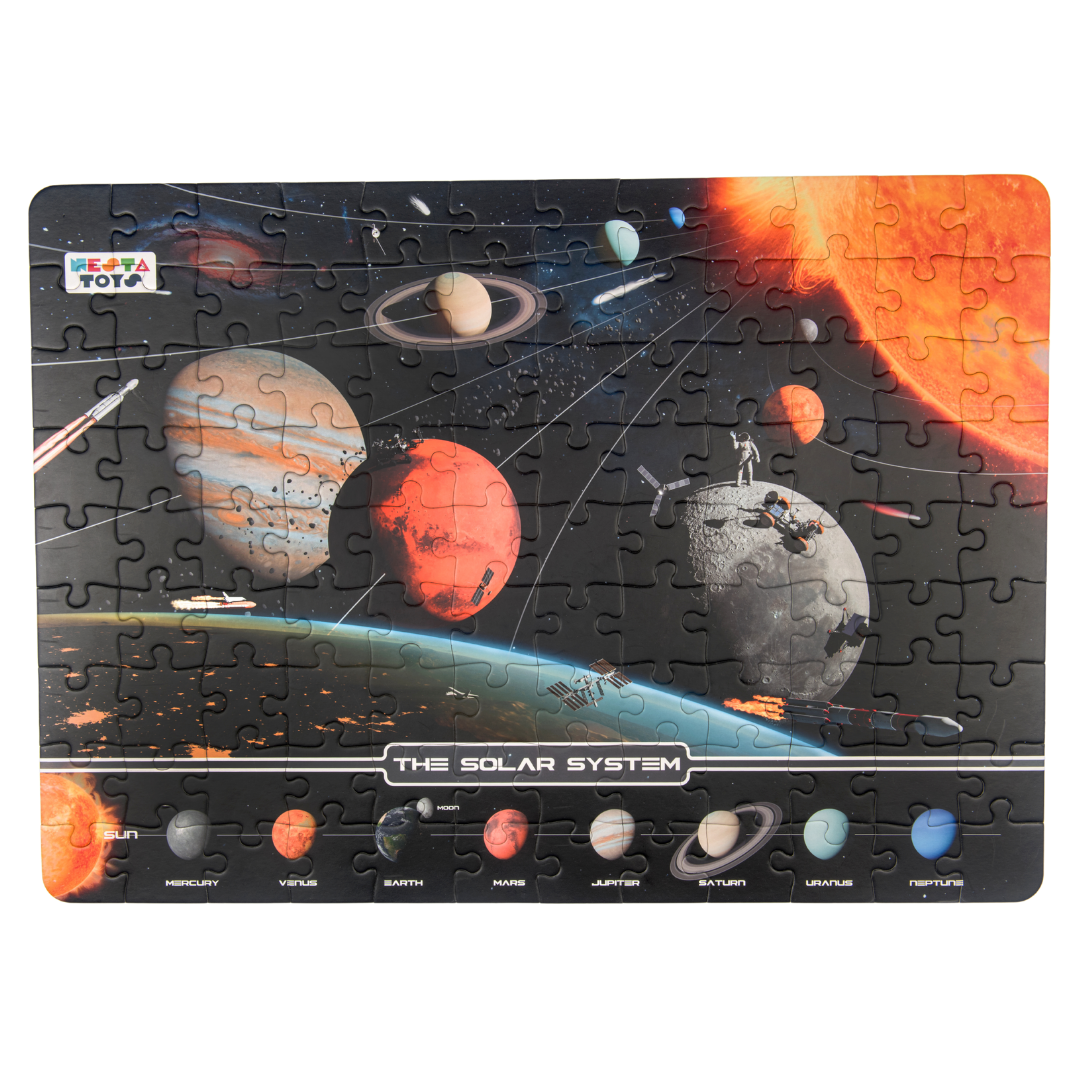 solar system puzzle for kids, 100 pcs jigsaw puzzle, educational toys, learning toys, nesta toys