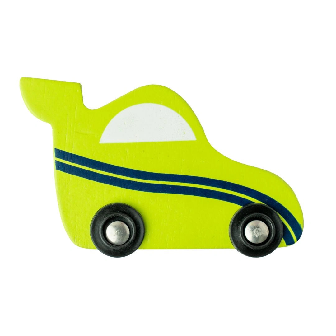 Wooden Car (3 Pcs) - Green, Orange, Purple