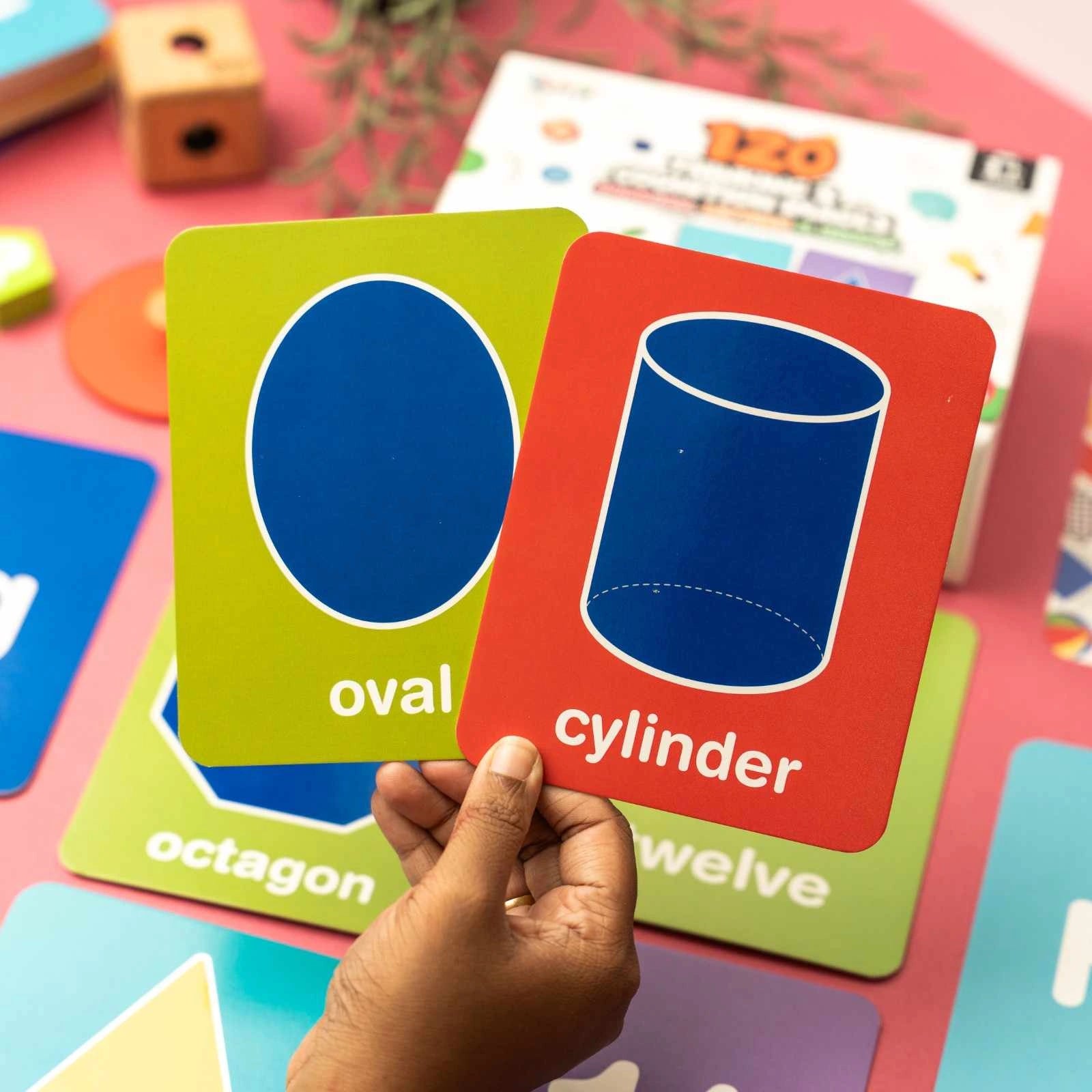 NESTA TOYS thick flash cards for toddlers with numbers letters colors and shapes