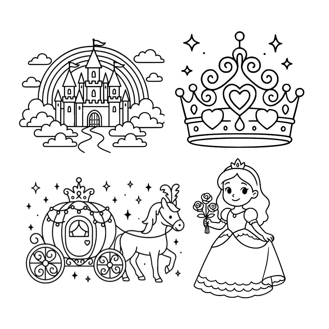 DIY Coloring Cotton Pouch for Kids– Princess Theme