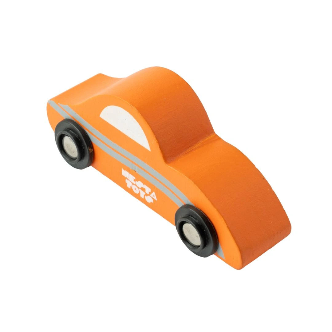 Wooden Car (3 Pcs) - Green, Orange, Purple