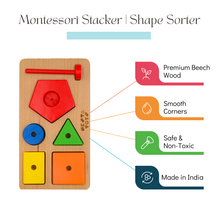 Load image into Gallery viewer, NESTA TOYS - Montessori Stacker | Shape Sorter
