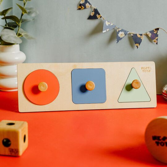 NESTA TOYS Montessori Jumbo Knob Shape Puzzle for Early Math Learning in Babies and Toddlers