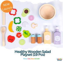 Load image into Gallery viewer, Wooden Healthy Salad Playset (19 Pcs)
