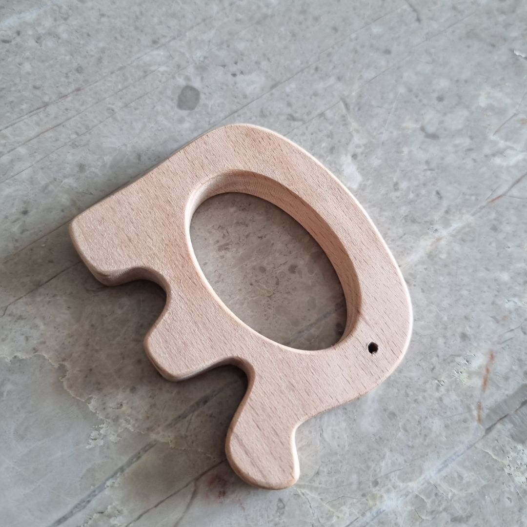 Wooden Elephant Teether (Beech Wood)