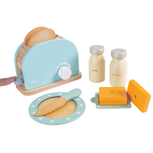 Load image into Gallery viewer, wooden bread toaster toy, kitchen toys, pretend play toys, nesta toys, cooking toys for kids
