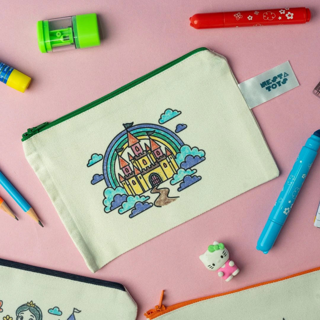 DIY Coloring Cotton Pouch for Kids– Princess Theme