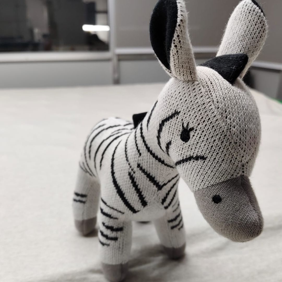 Zebra Plush Toy for Kids | Snuggly Knitted Cotton Soft Toy