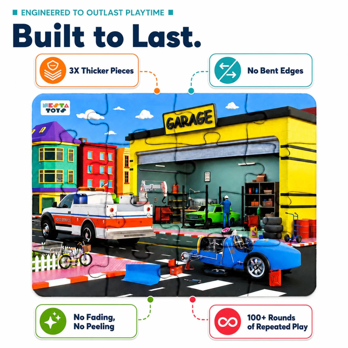 4 in 1 Jigsaw Puzzle - Emergency Vehicles (9 Pcs - 20 Pcs) - NESTA TOYS