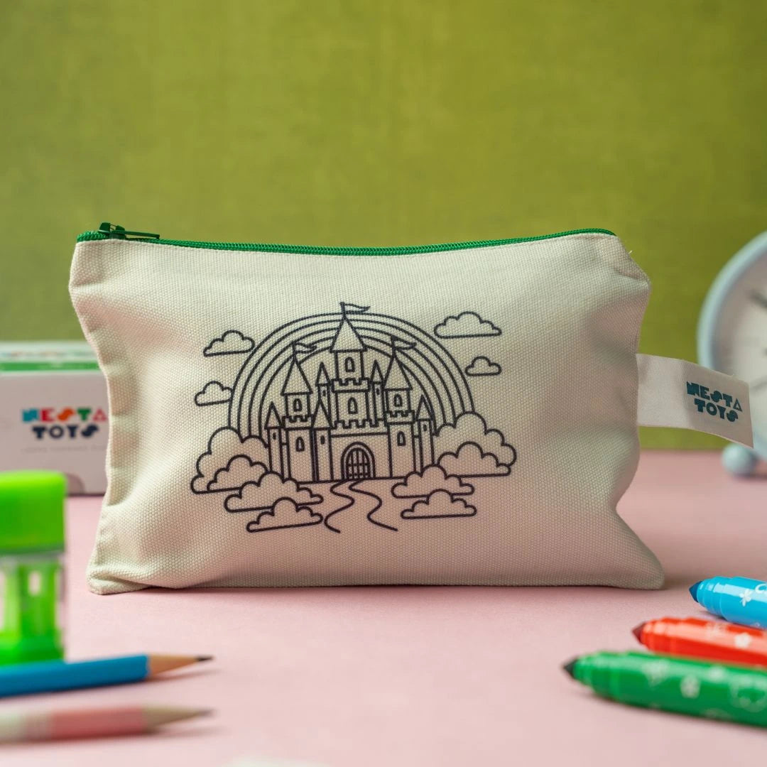 DIY Coloring Cotton Pouch for Kids– Princess Theme